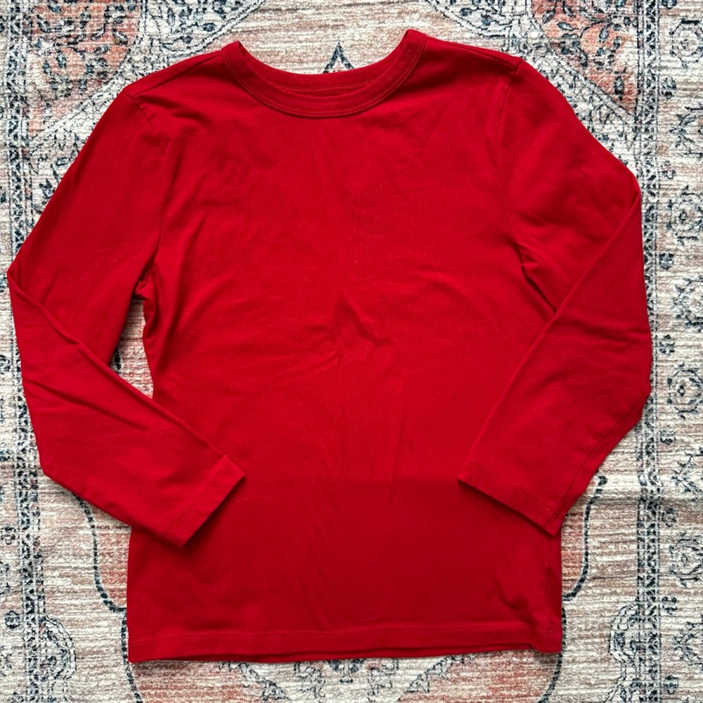 WONDER NATION Boys Red Long Sleeve Tee Shirt - Size Medium (8)